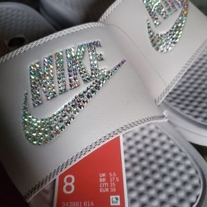 Blinged Nike Benassi Slides